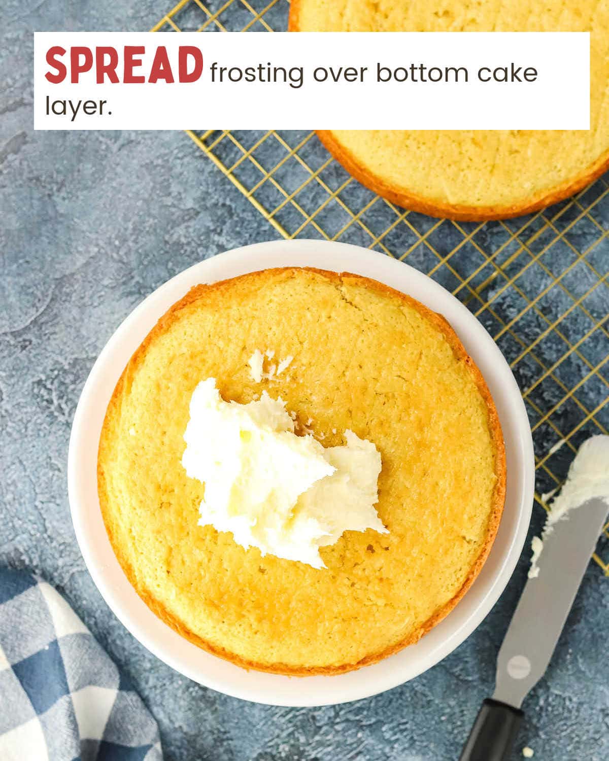A blob of frosting on a cake.