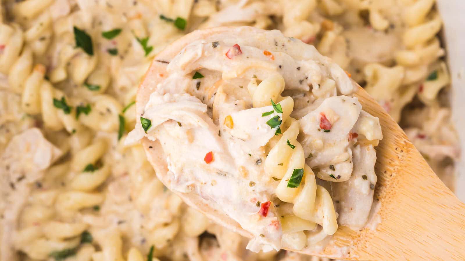 Garlic Parmesan Chicken Pasta recipe by Cheerful Cook.