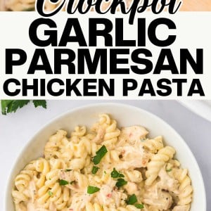 Garlic Parmesan Chicken Pasta recipe by Cheerful Cook.