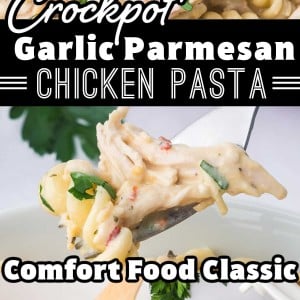 Garlic Parmesan Chicken Pasta recipe by Cheerful Cook.