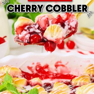 Easy Cherry Cobbler recipe by Cheerful Cook.
