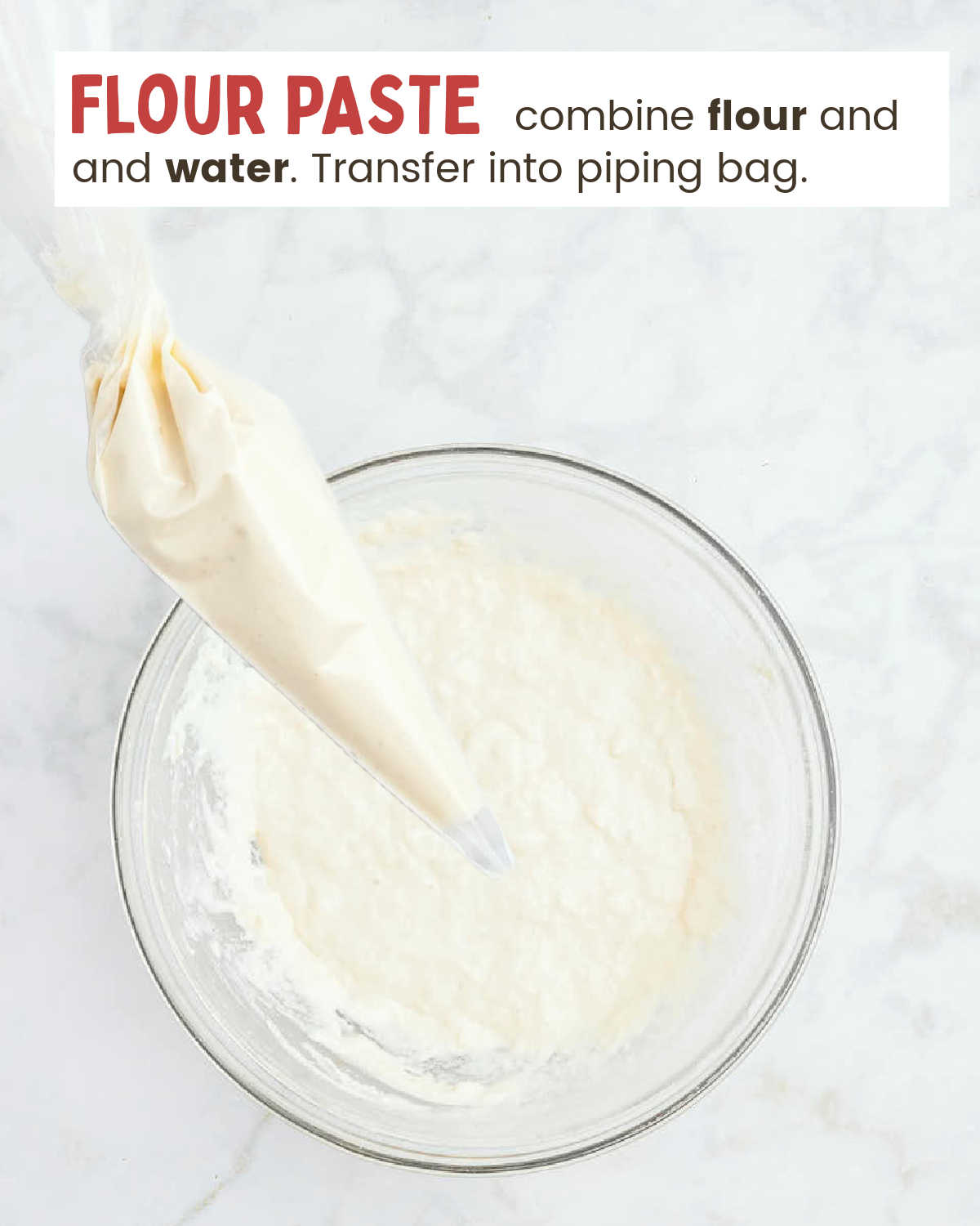 Make flour paste.