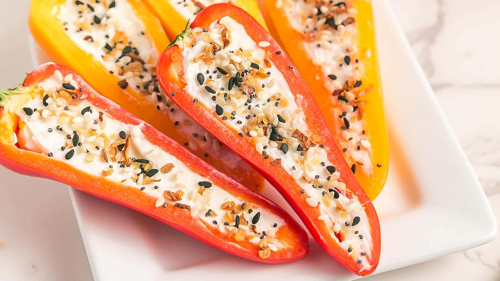 Stuffed Mini Peppers recipe by Cheerful Cook.