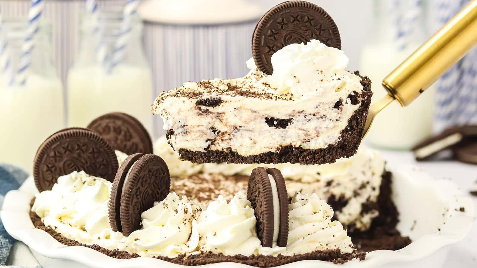 No-Bake Oreo Pie recipe by Cheerful Cook.