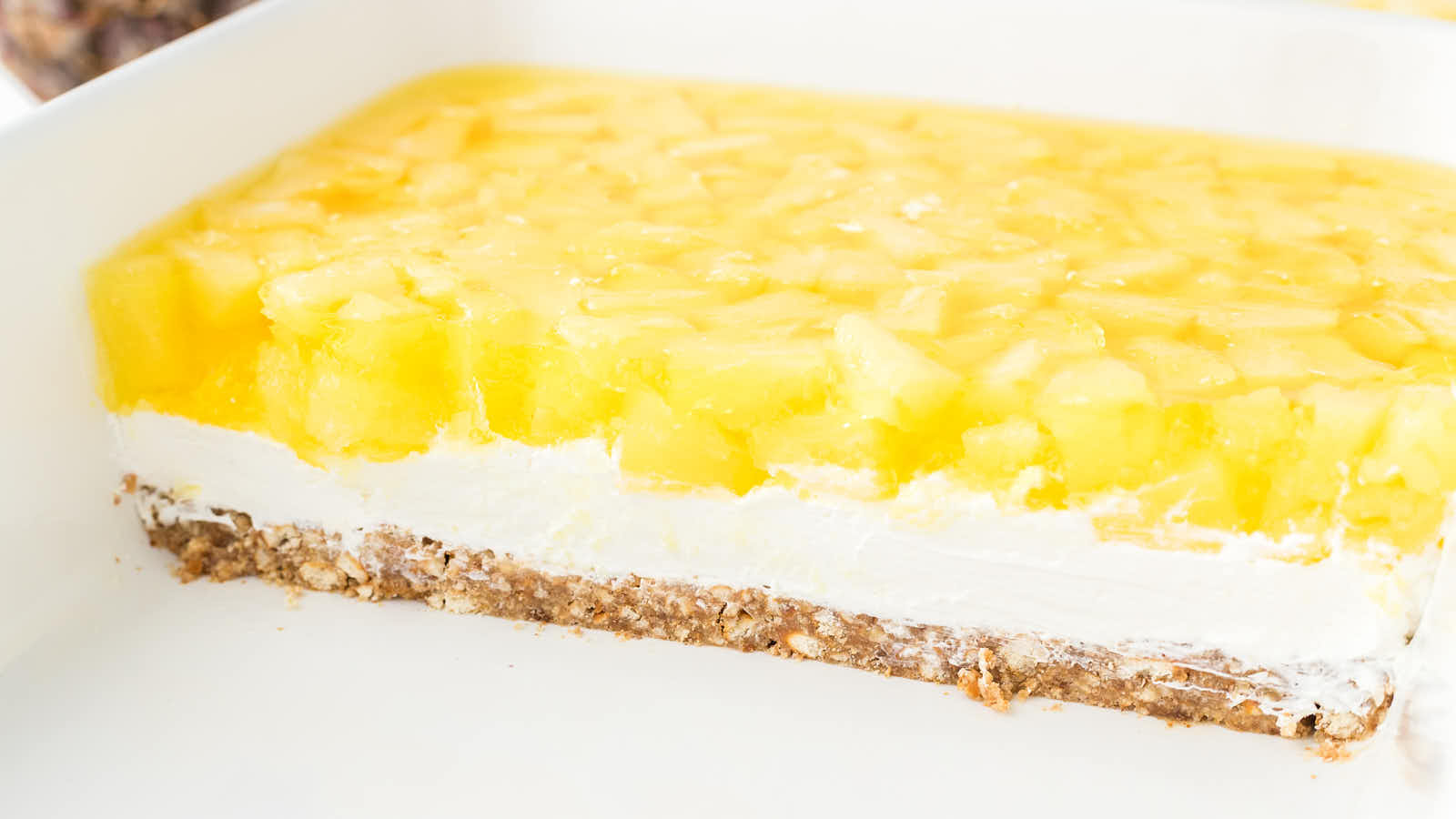 Pineapple Pretzel Salad recipe by Cheerful Cook.