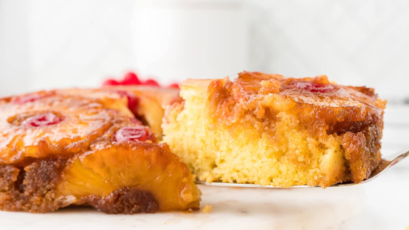 Pineapple Upside Down Cake recipe by Cheerful Cook.