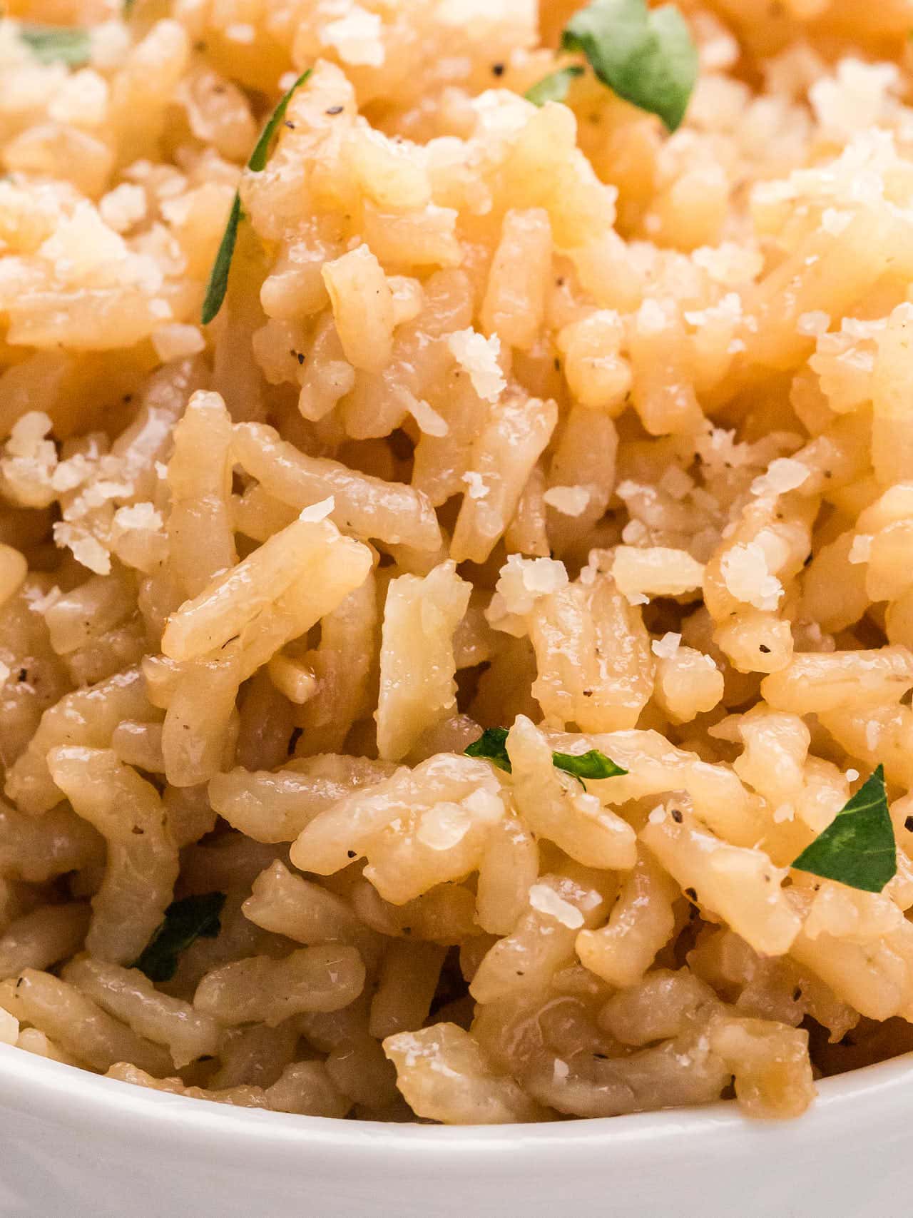 Closeup of a bowl full of Stick of Butter Rice