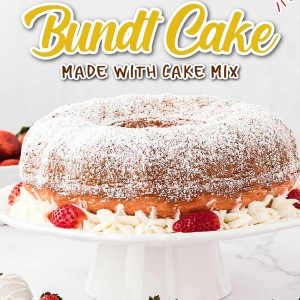 Strawberry Bundt Cake recipe by Cheerful Cook.
