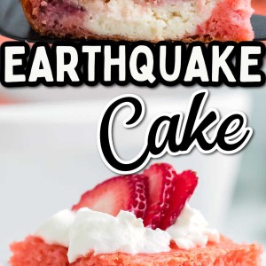 Strawberry Earthquake Cake recipe by Cheerful Cook.