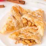 Apple Turnovers on a white plate.
