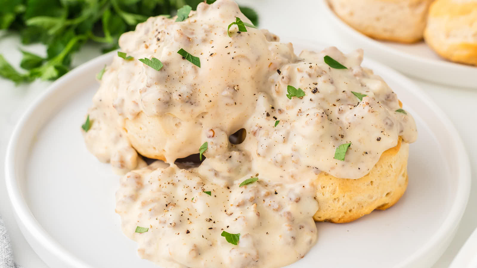 Biscuits and Gravy recipe by Cheerful Cook.