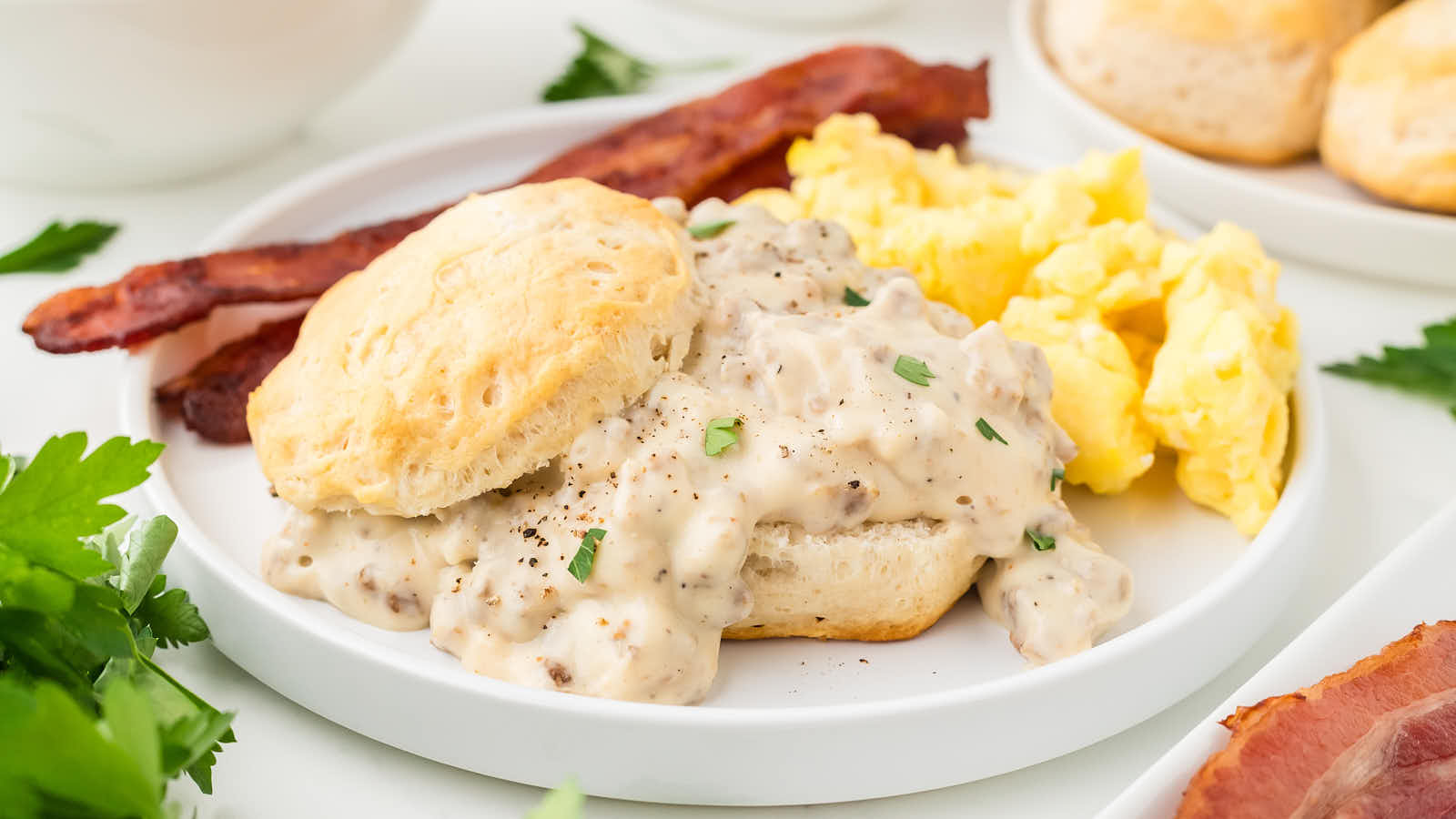 Biscuits and Gravy recipe by Cheerful Cook.
