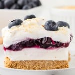Blueberry Delight served on a white plate.