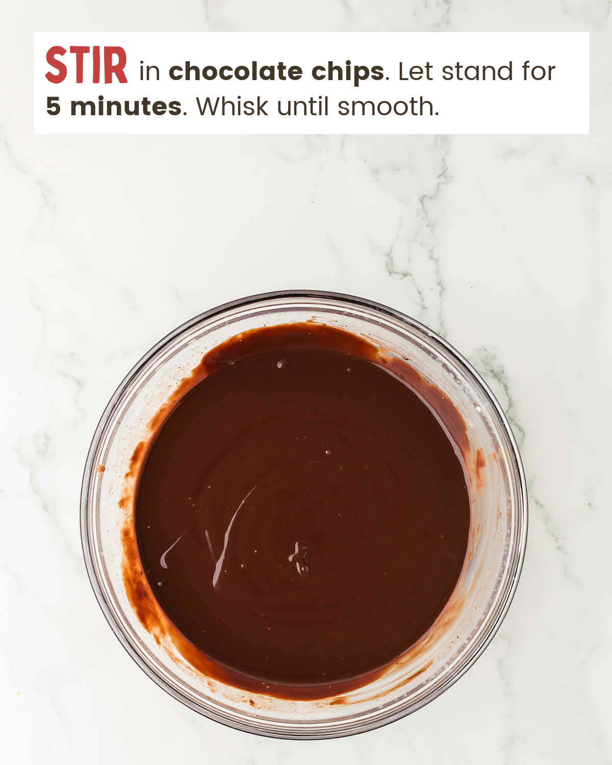 Chocolate ganache in a mixing bowl.