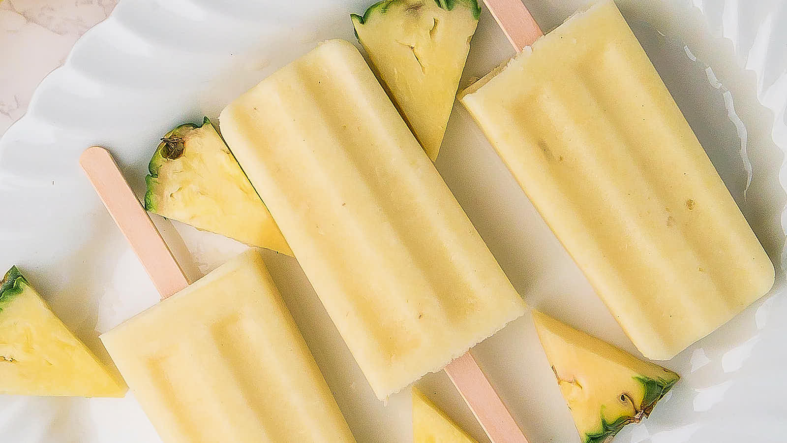Pineapple Popsicles recipe by Cheerful Cook.