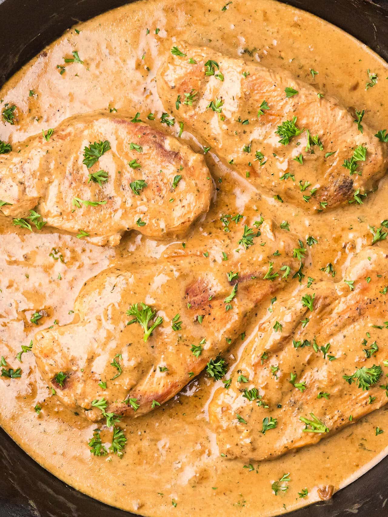 Ranch Chicken in a cast iron skillet.
