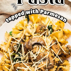 Spinach Mushroom Pasta recipe by Cheerful Cook.