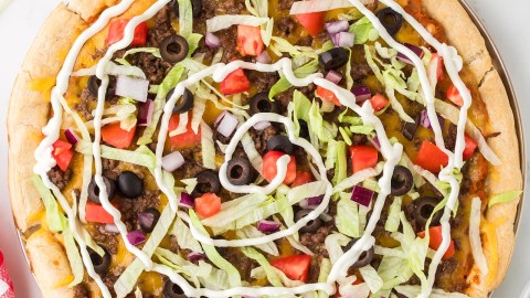 Easy Taco Pizza Made With Premade Crust