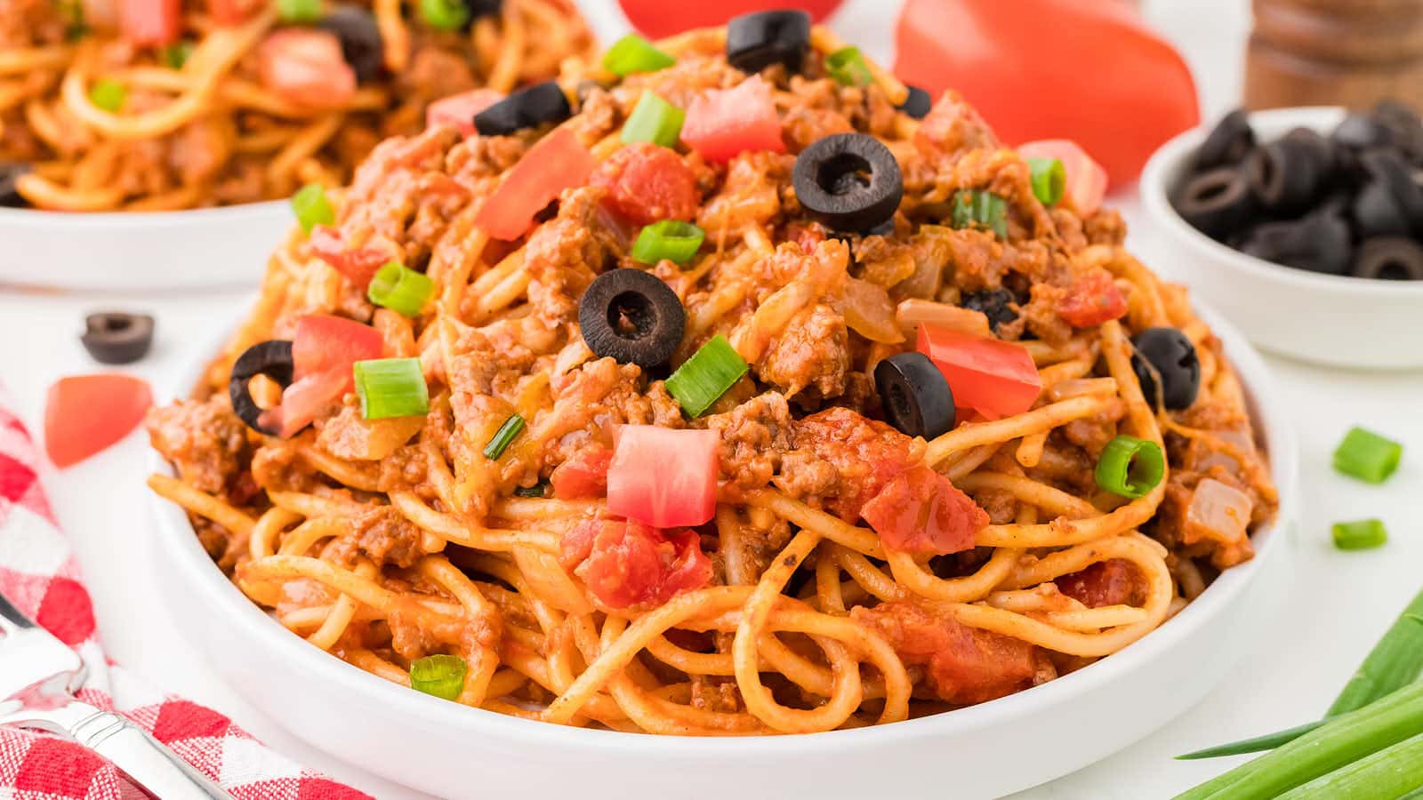 Taco Spaghetti recipe by Cheerful Cook.