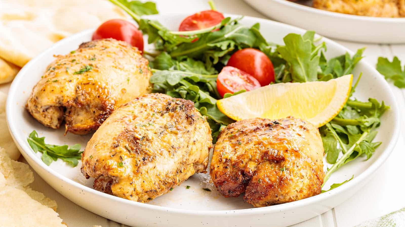 Air Fryer Chicken Thighs recipe by Cheerful Cook.