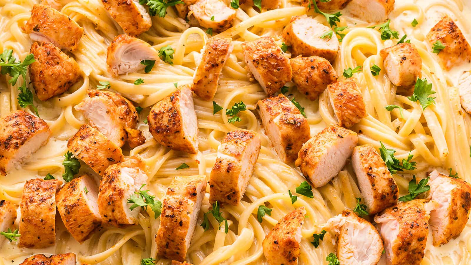 Blackened Chicken Alfredo recipe by Cheerful Cook.