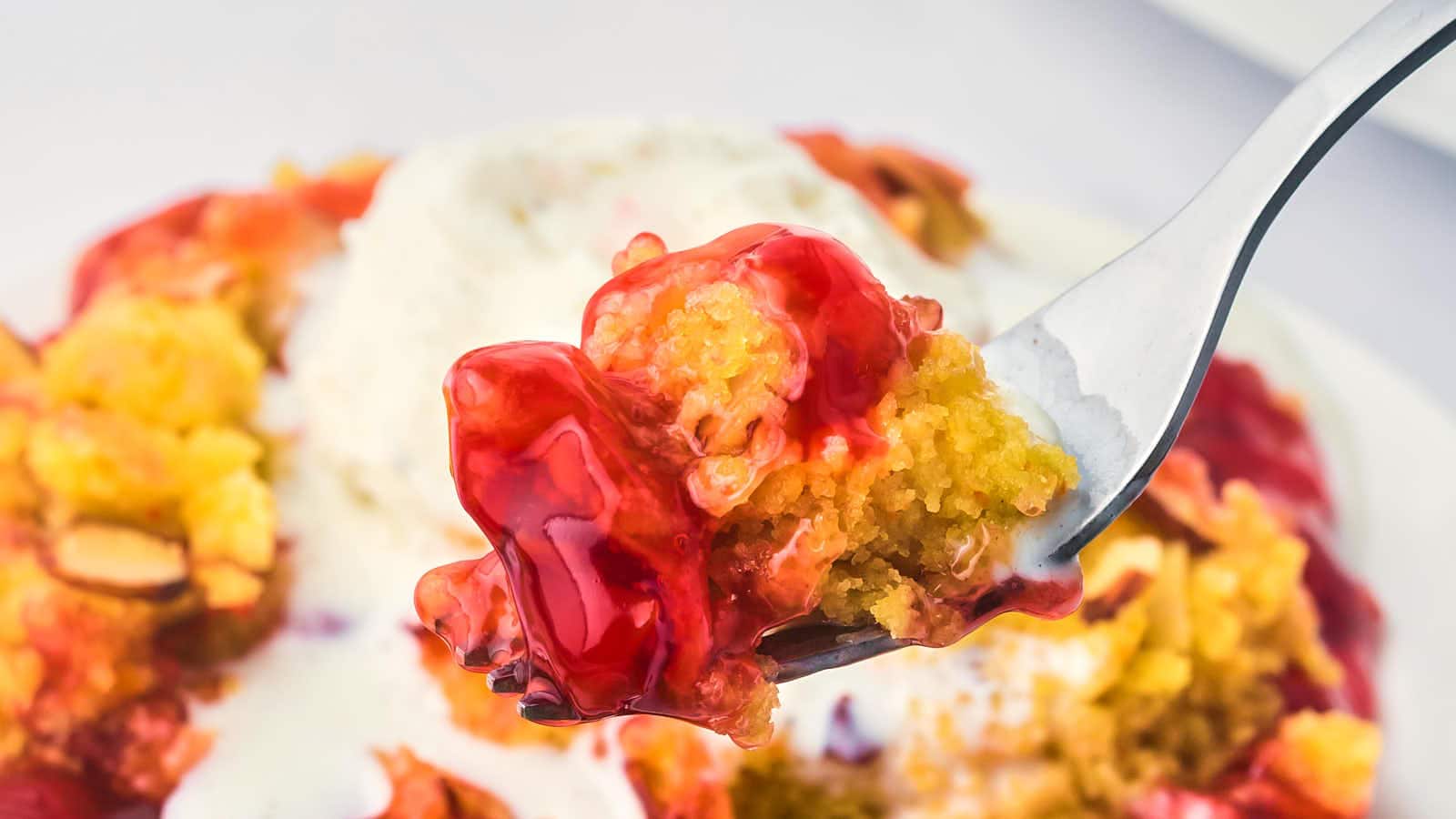Crock Pot Cherry Dump Cake recipe by Cheerful Cook.