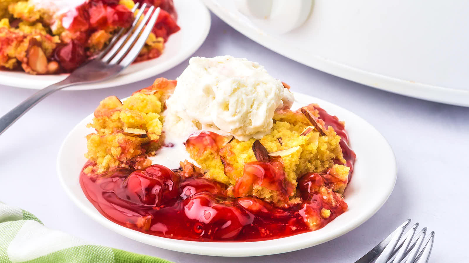 Crock Pot Cherry Dump Cake recipe by Cheerful Cook.