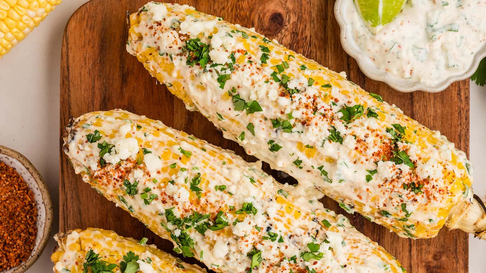 Elote recipe by Cheerful Cook.