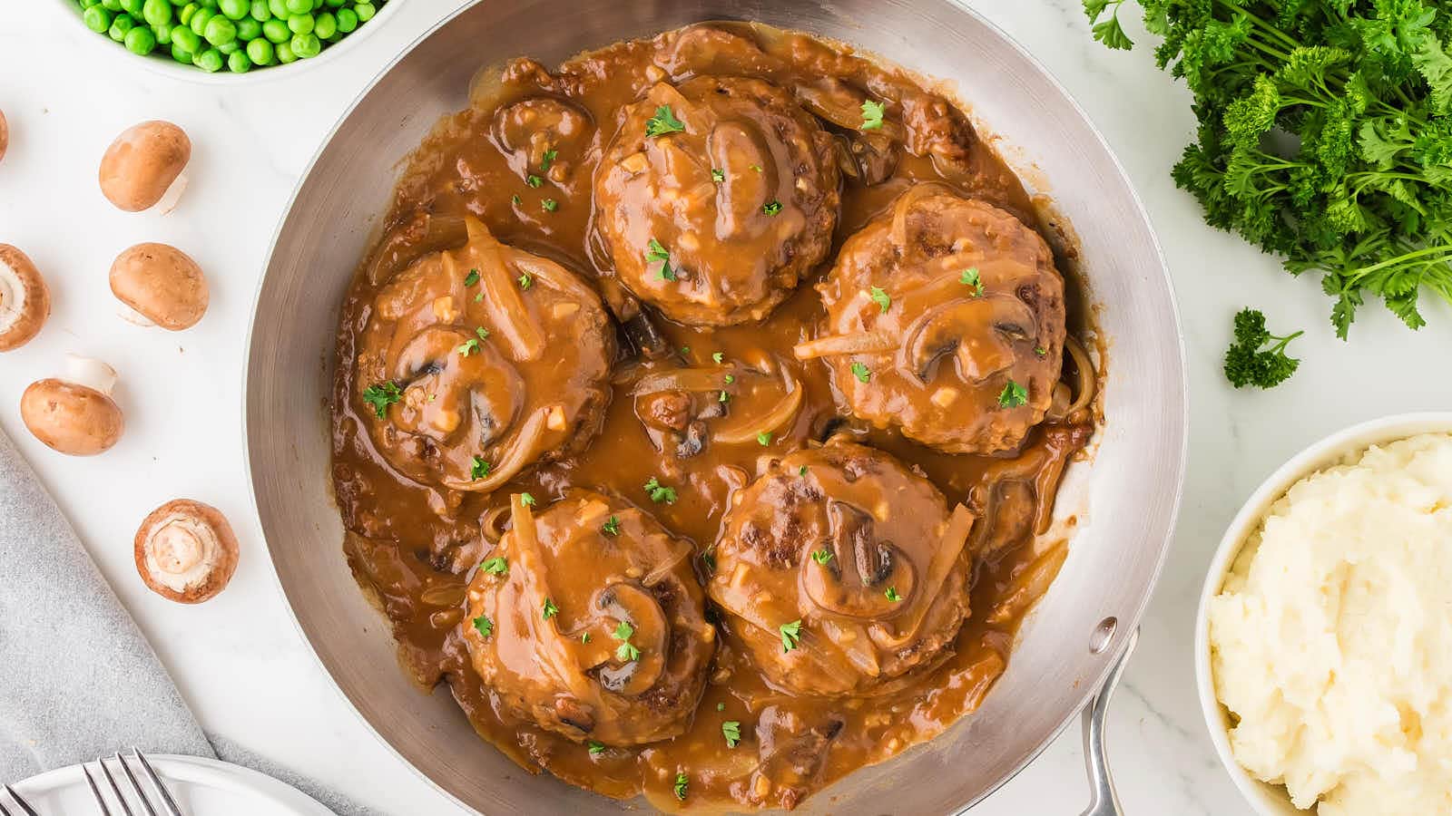 Salisbury Steak recipe by Cheerful Cook.