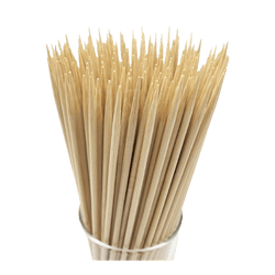 Closeup of a wooden skewer