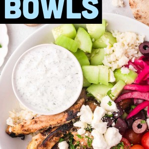 Greek Chicken Bowls recipe by Cheerful Cook.