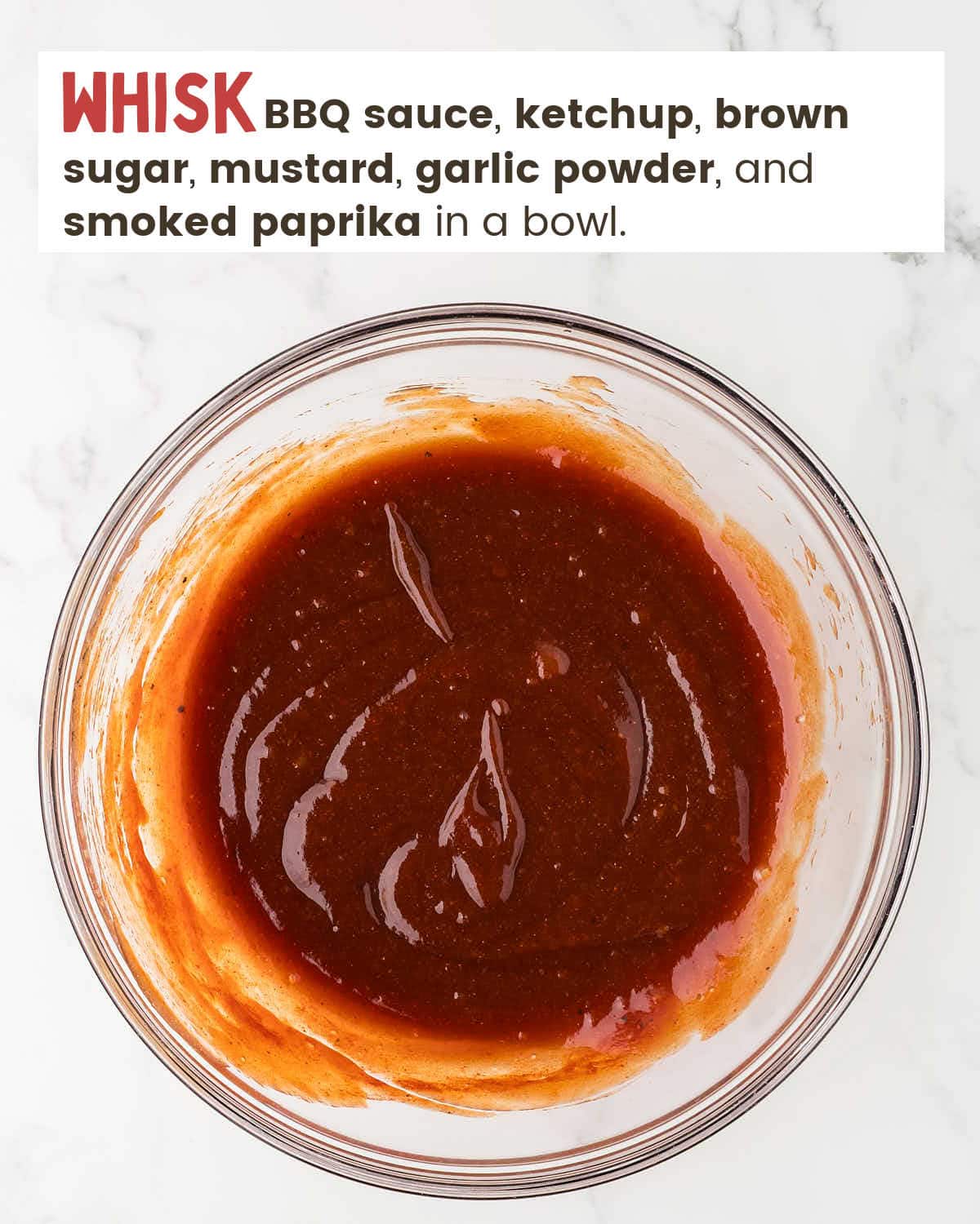 Homemade BBQ sauce in a bowl.