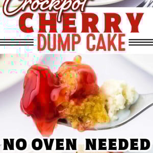 Crock Pot Cherry Dump Cake recipe by Cheerful Cook.