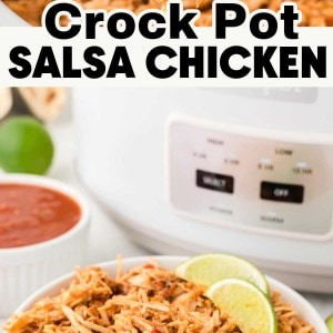 Crock Pot Chicken Salsa recipe by Cheerful Cook.