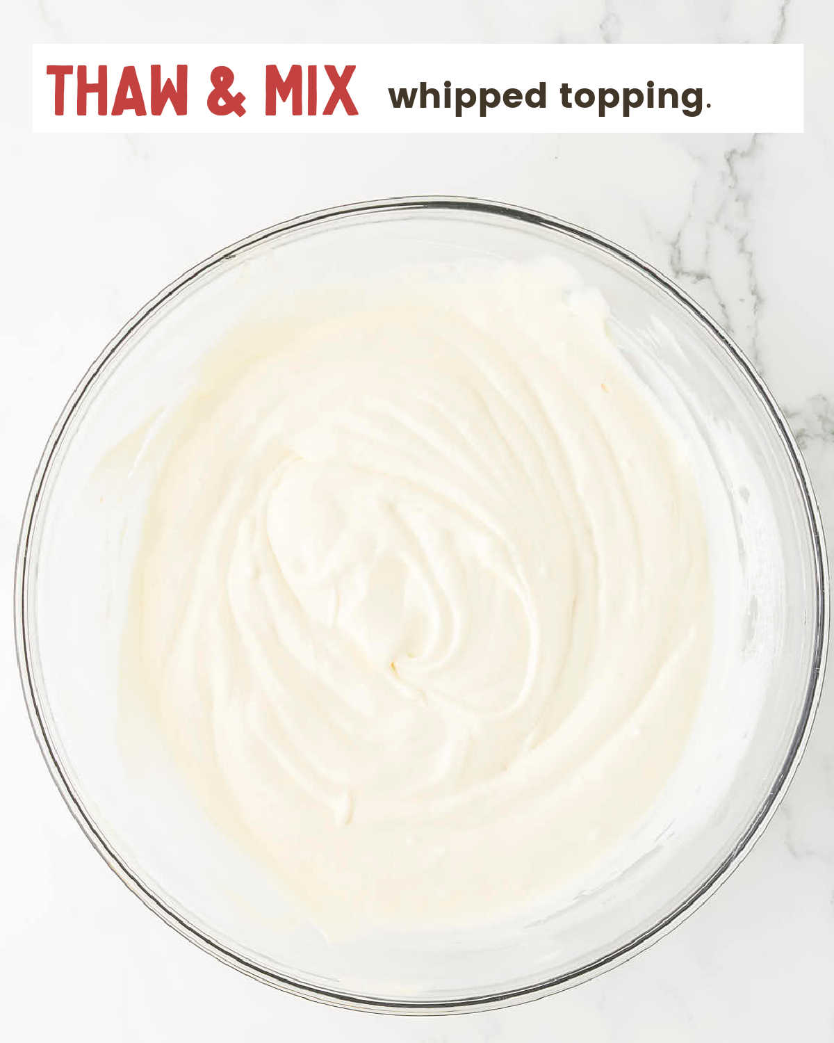 Whipped topping in a bowl.