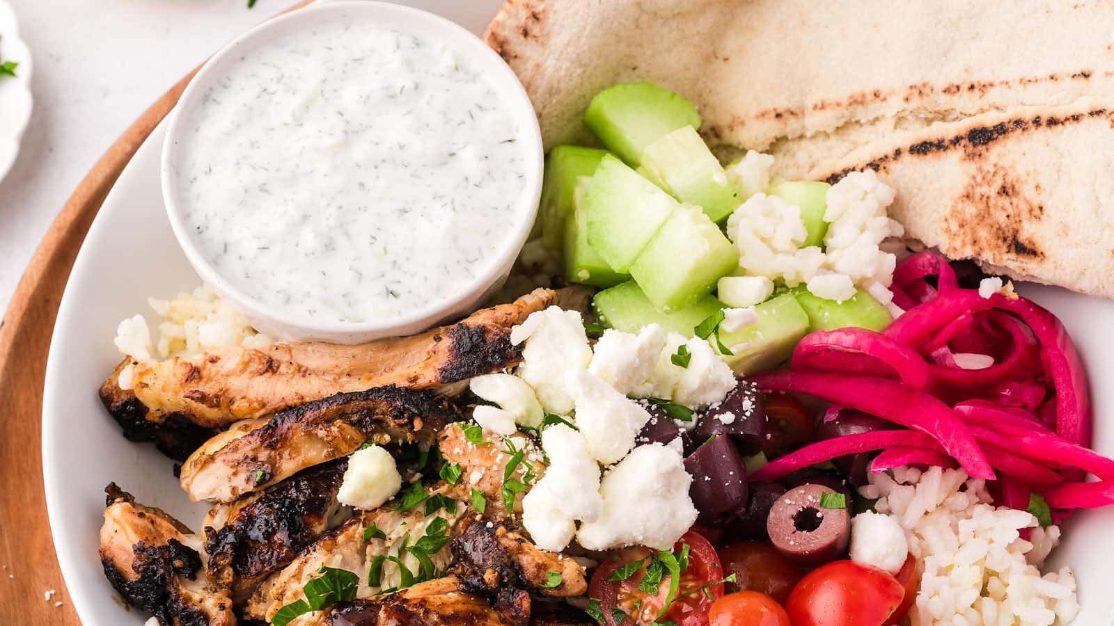 Greek Chicken Bowls recipe by Cheerful Cook.