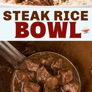 Rice Steak Bowl recipe by Cheerful Cook.