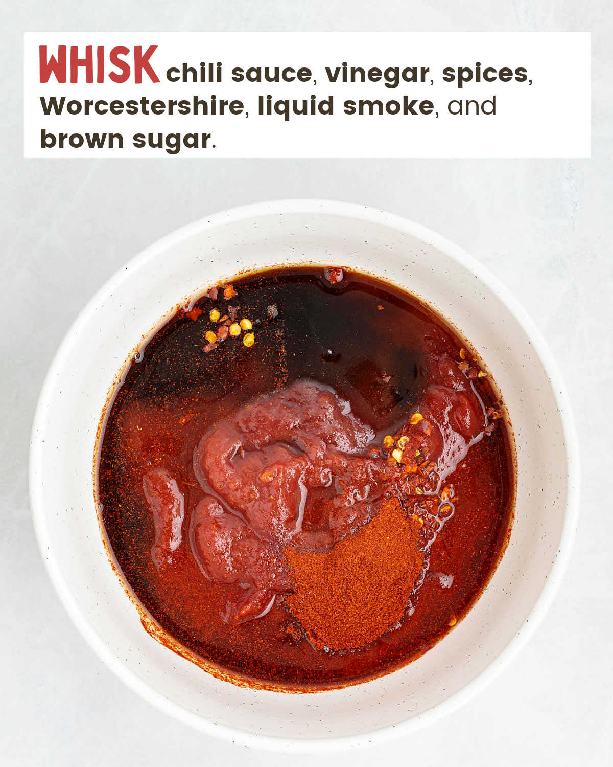 Sauce ingredients for beef ribs in a bowl.