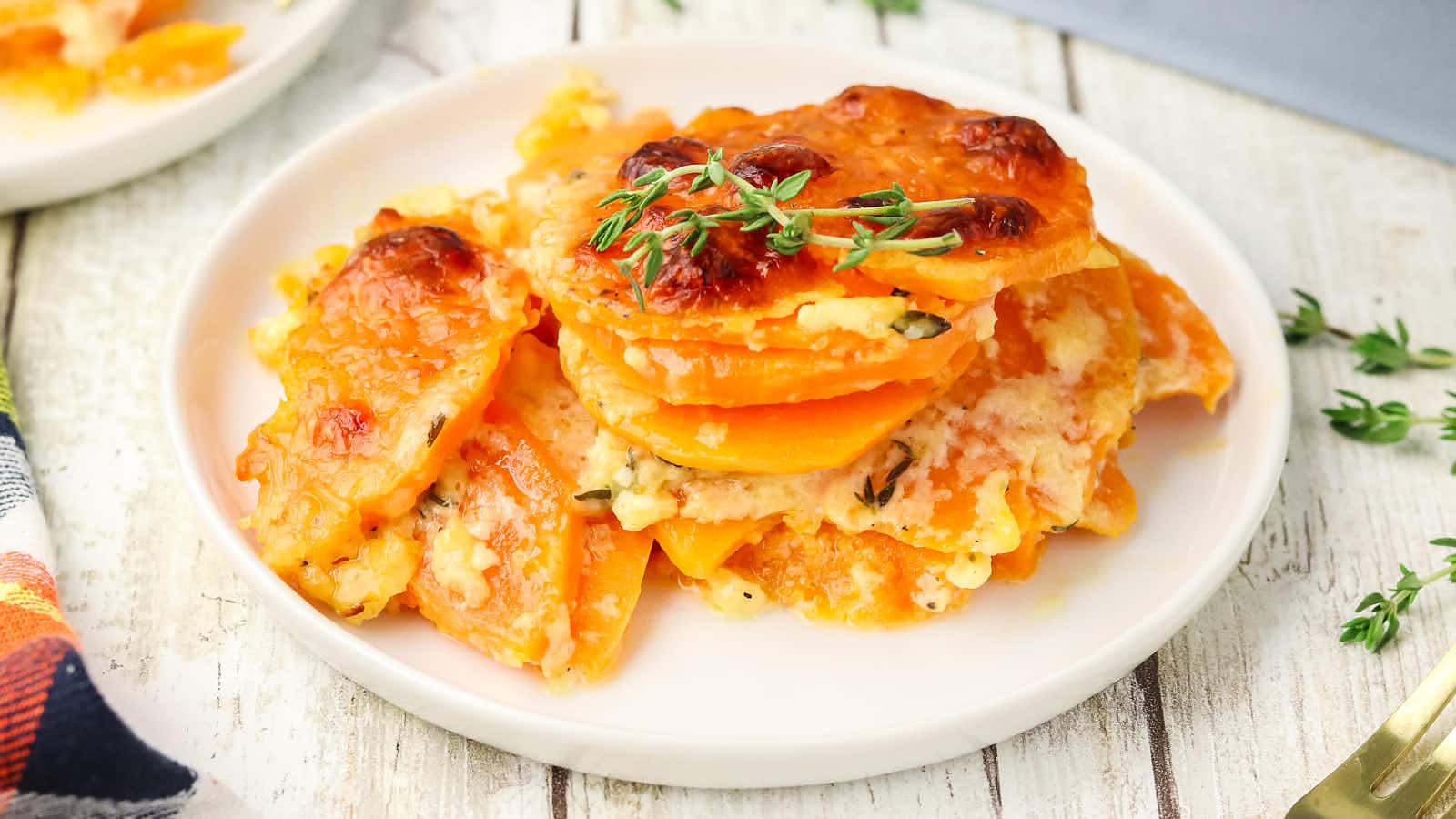 Sweet Potato Gratin recipe by Cheerful Cook.