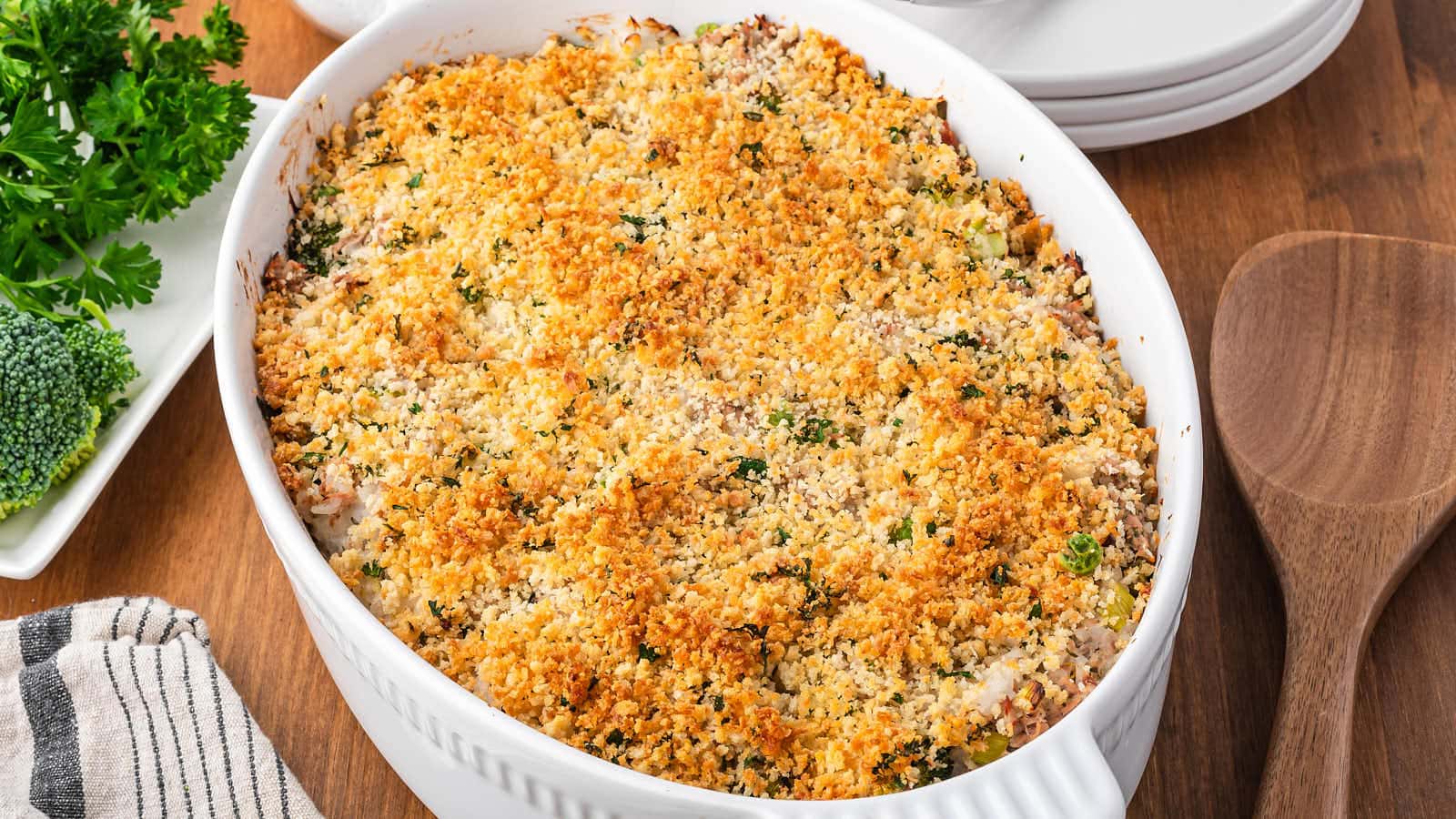 Tuna Rice Casserole recipe by Cheerful Cook.