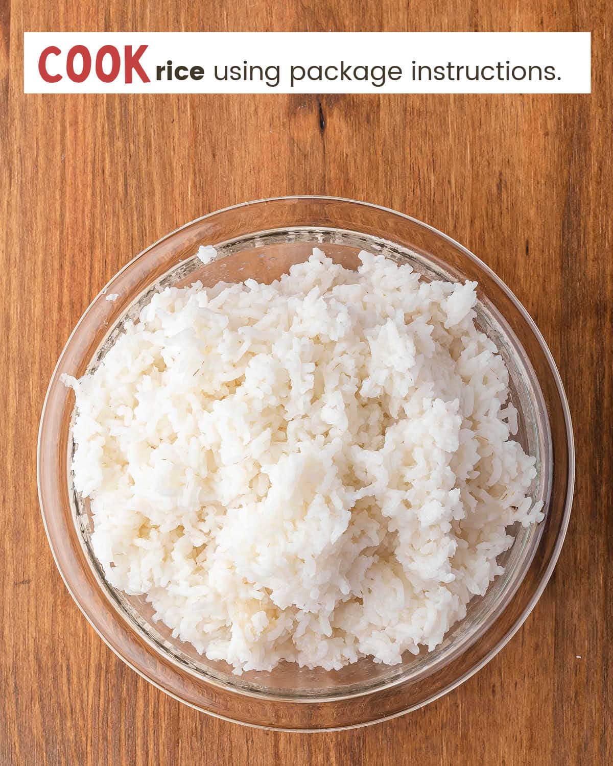 Cooked rice in a bowl.