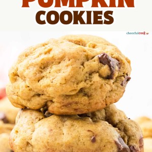 Chocolate Chip Pumpkin Cookies recipe by Cheerful Cook.