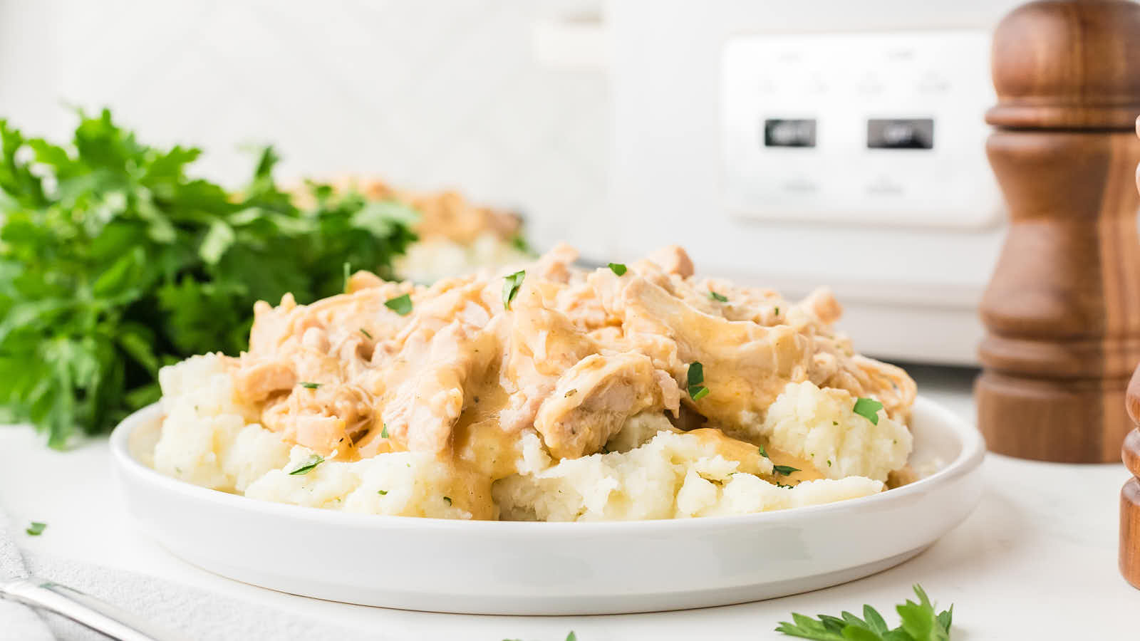 Crockpot Chicken and Gravy recipe by Cheerful Cook.