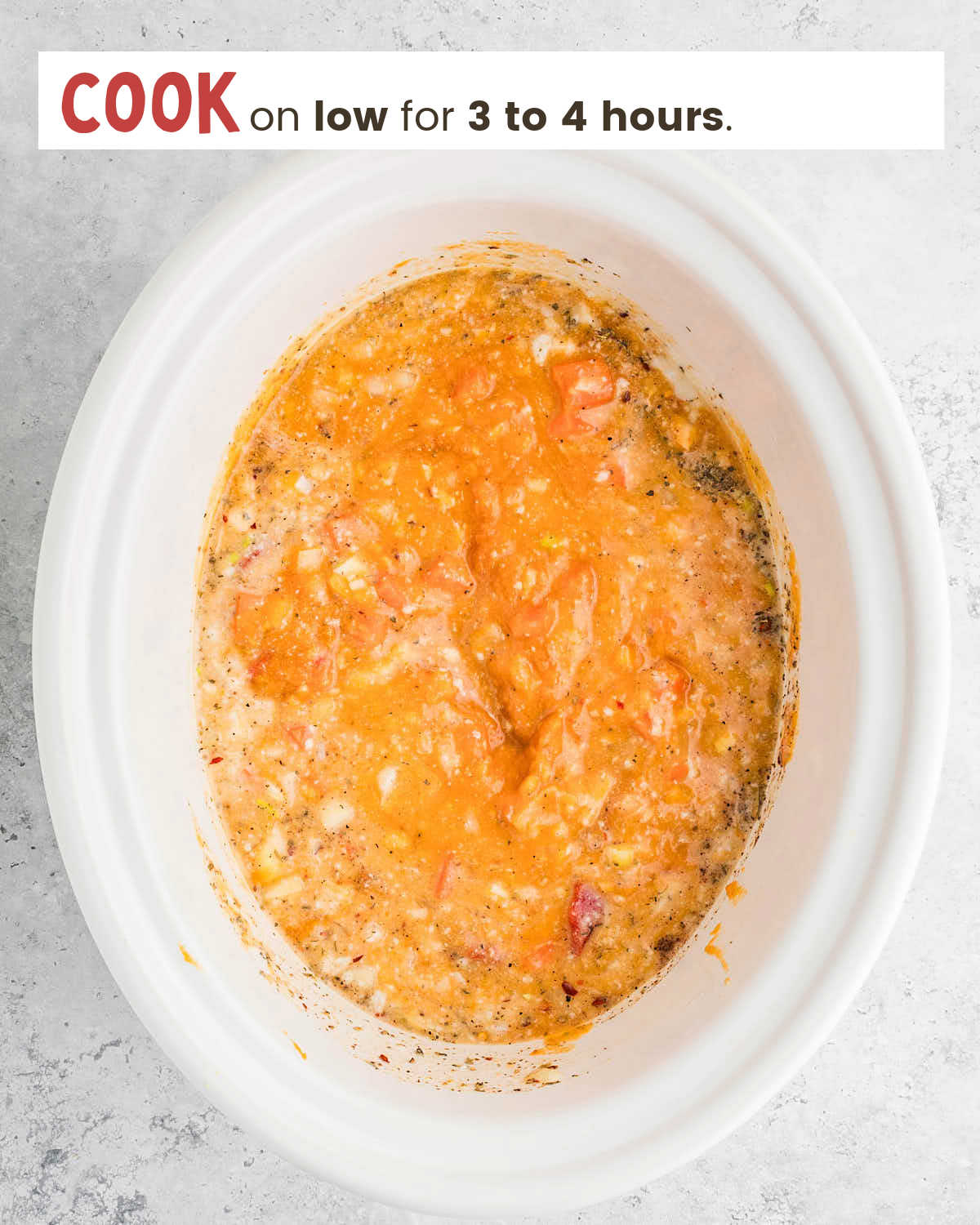 Pumpkin soup in a crockpot.