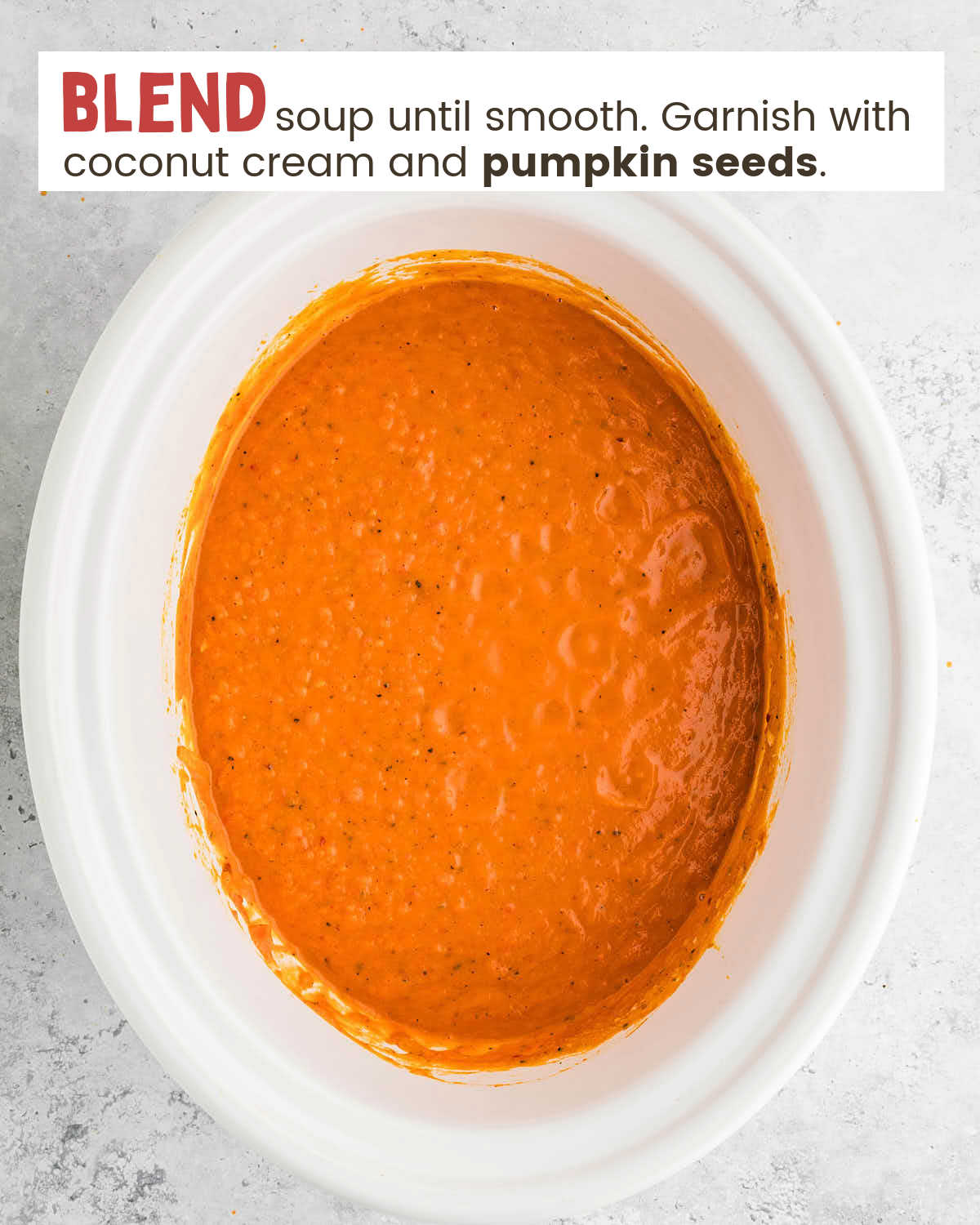Pumpkin soup in a crockpot.
