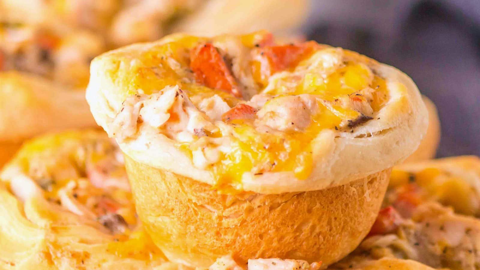 Mini Chicken Pot Pies recipe by Cheerful Cook.