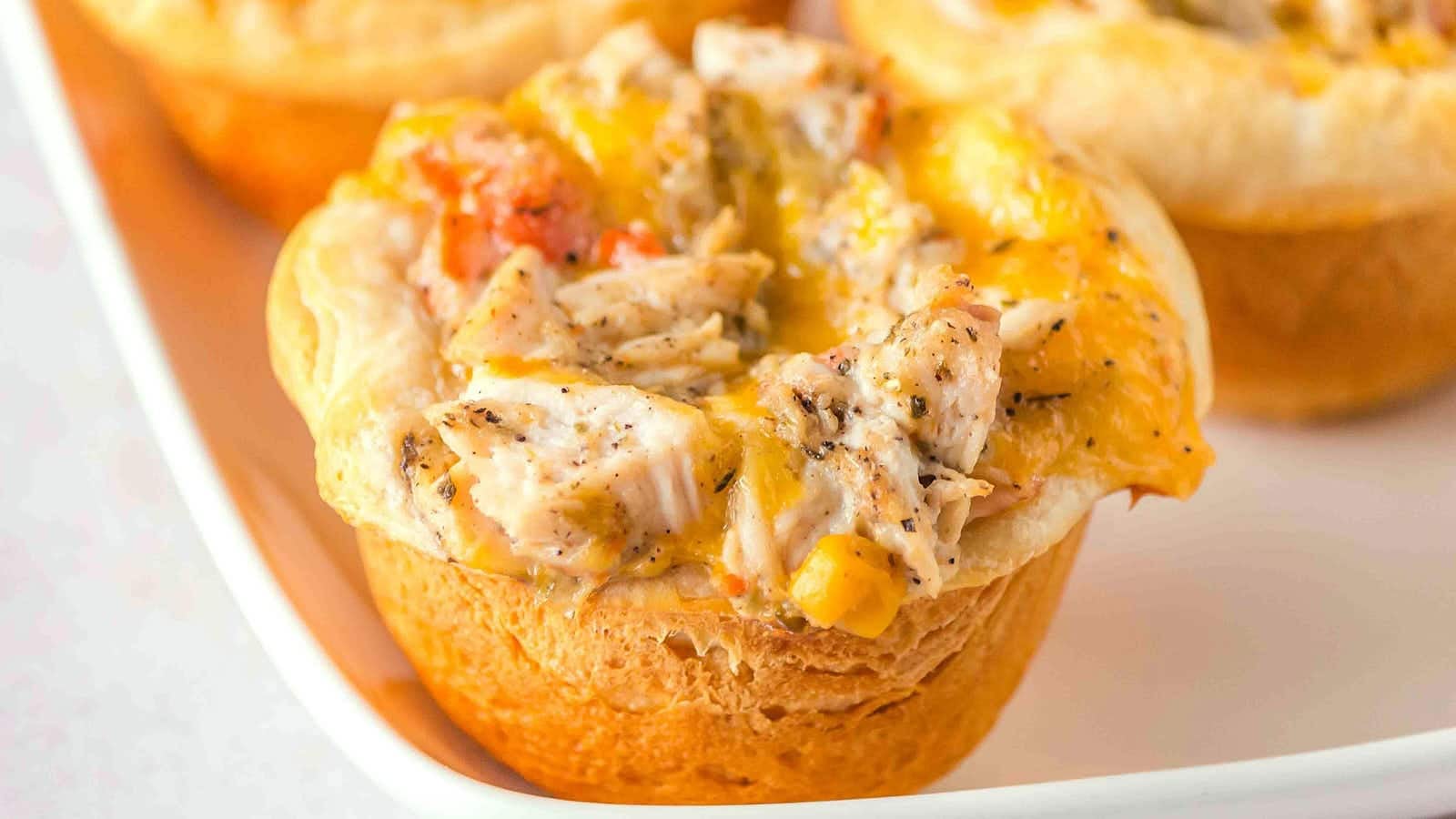 Mini Chicken Pot Pies recipe by Cheerful Cook.