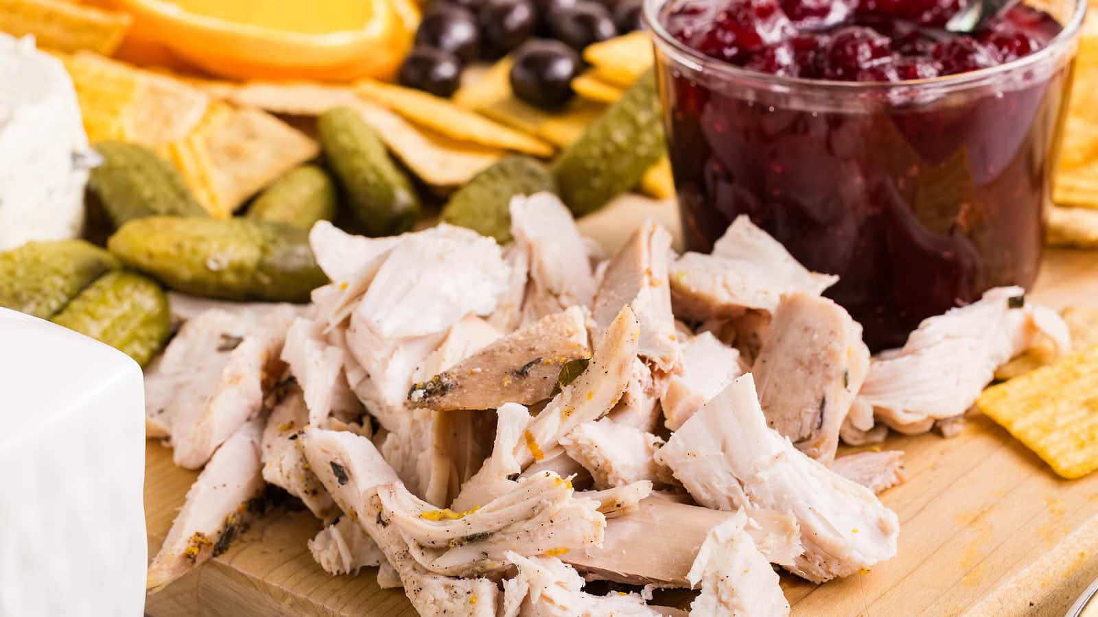 Easy Thanksgiving Leftovers Charcuterie Board recipe by Cheerful Cook.