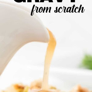 Made-from-scratch Turkey Gravy recipe by Cheerful Cook.
