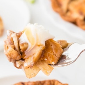A forkful of Apple Pie.